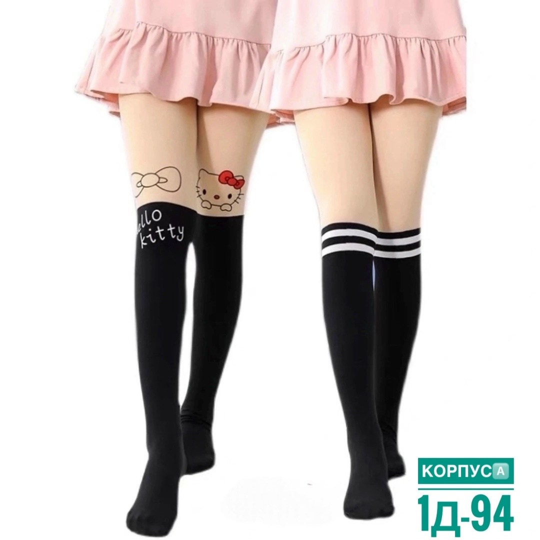 колготы для девочек,капроновые колготки с хеллоу китти,колготки для девочек,колготки хелло китти,милые колготки