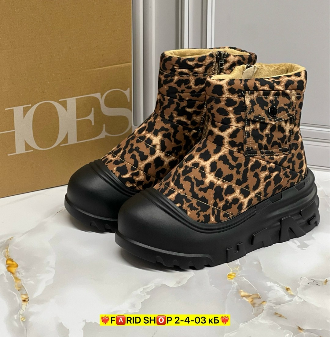 ,женские угги,леопардовые ботинки,зимняя женская ,короткие сапоги