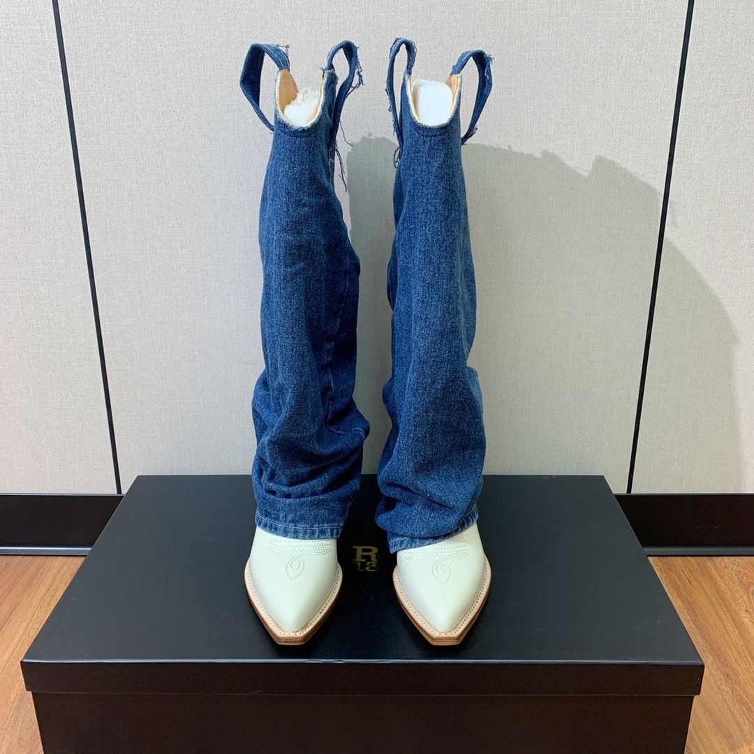 ,высокие сапоги,джинсовые сапоги,женские сапоги,женские ковбойские сапоги