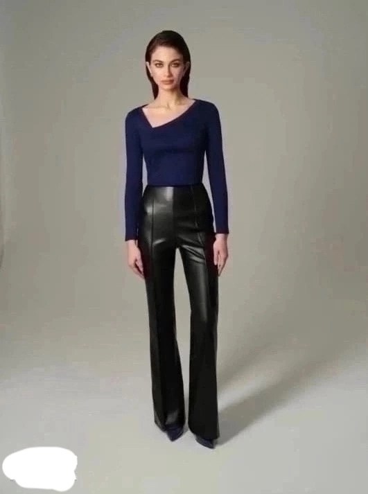 женские кожаные брюки,кожаные брюки,брюки из экокожи,кожаные брюки клеш,брюки клеш из экокожи