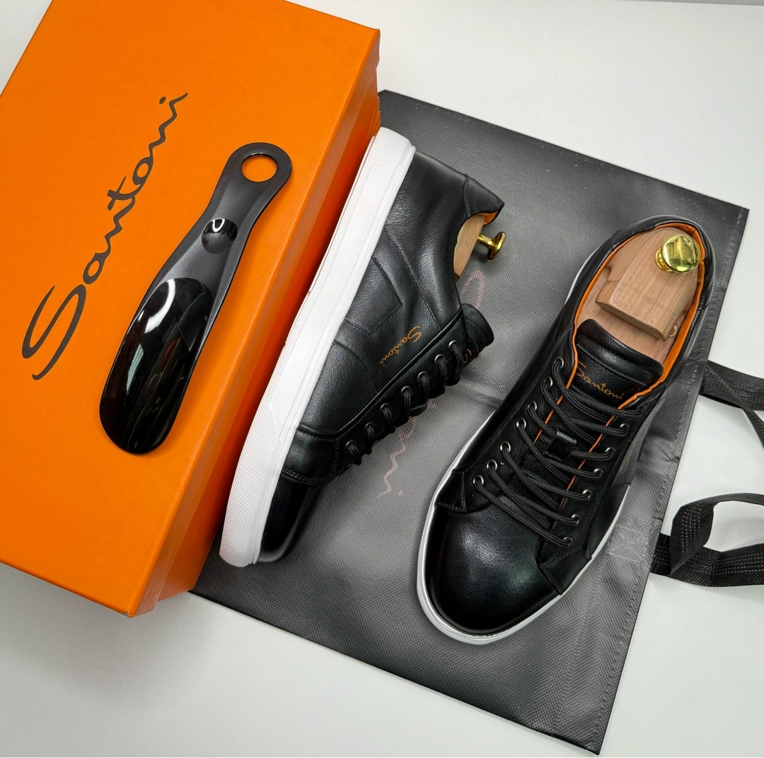 ,кроссовки santoni,кеды кожаные,кеды мужские кожаные,кеды santoni мужские