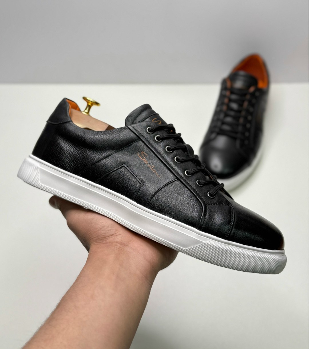 ,кроссовки santoni,кеды кожаные,кеды мужские кожаные,кеды santoni мужские