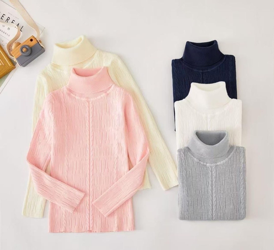 детский свитер,свитер для девочек,вязаный свитер для девочек,свитер с воротником,свитер с высоким воротником