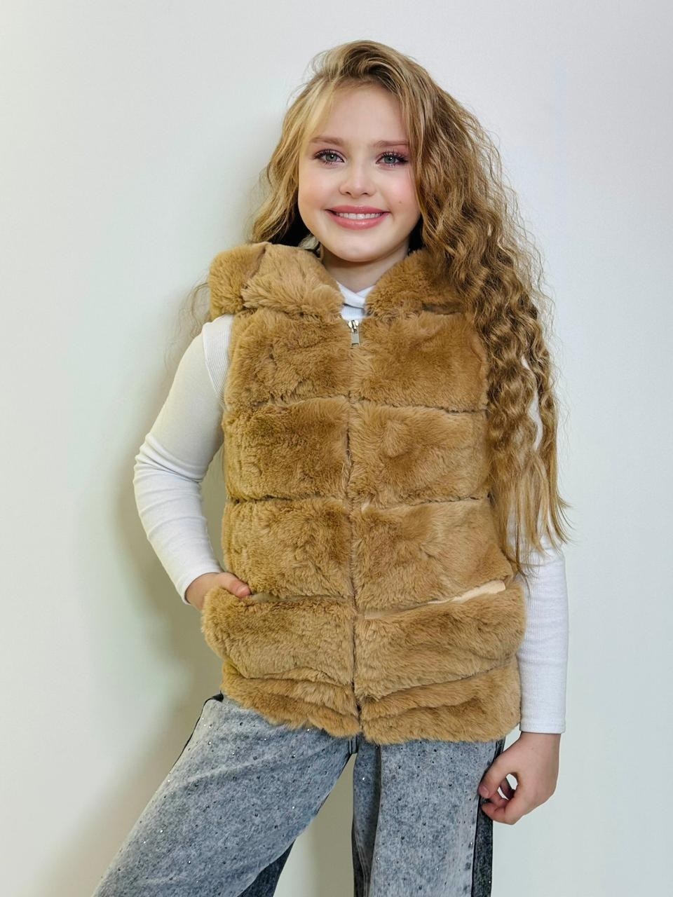 меховая жилет,меховая жилетка,жилет детский меховой,меховая жилетка для девочки,жилетка детская меховая