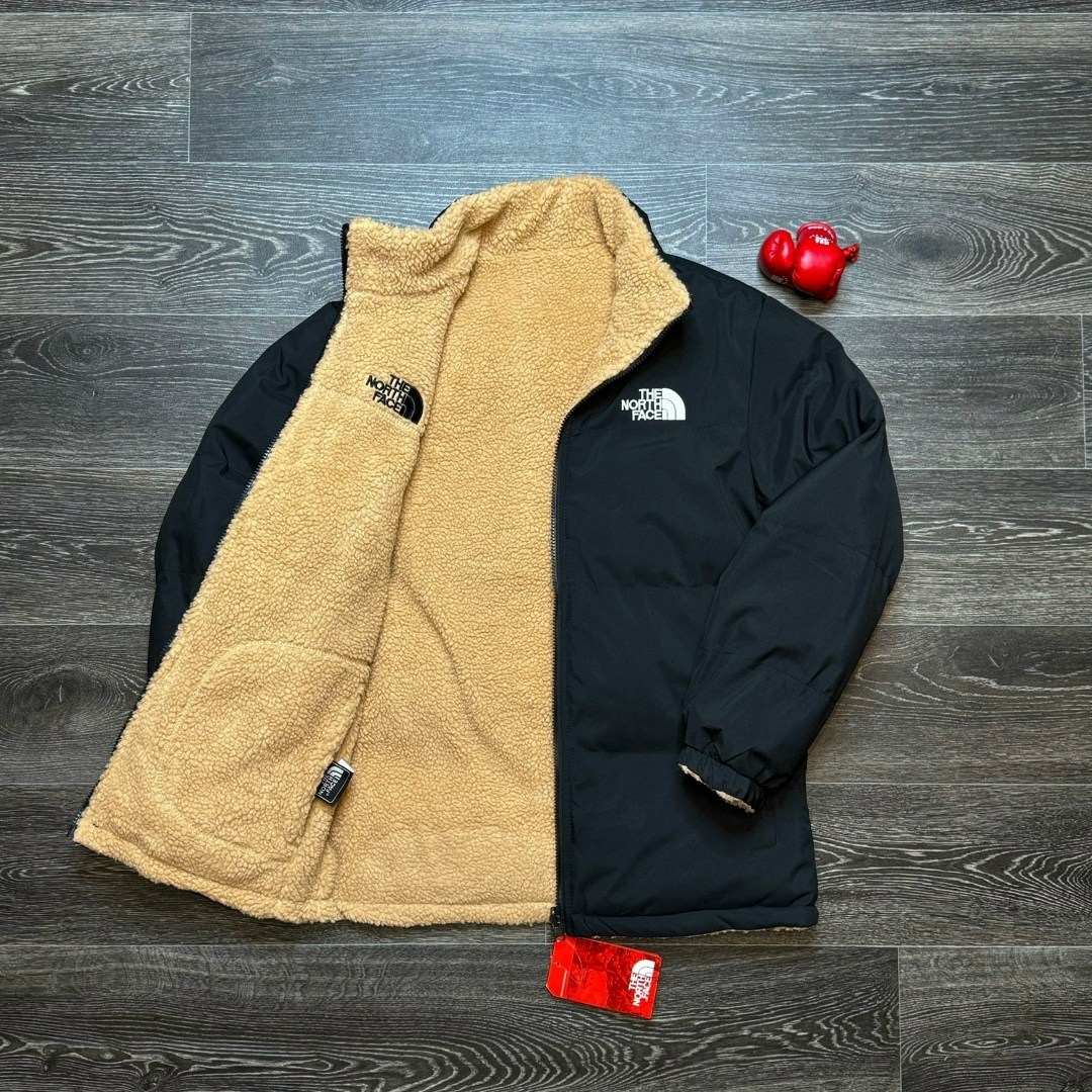 куртка двухсторонняя the north face,куртка двухсторонняя tnf,двухсторонняя куртка барашек north face,пуховик тнф двухсторонний,куртка the north face зимняя