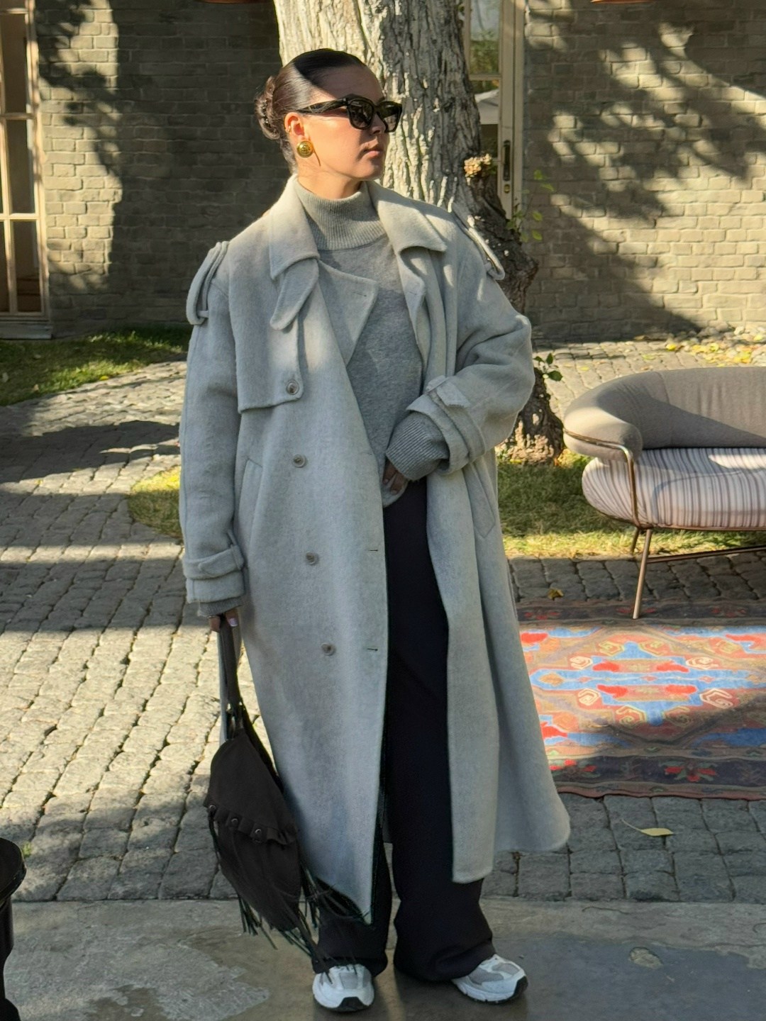 пальто женское оверсайз,пальто модное,стильное пальто,серое пальто,пальто оверсайз