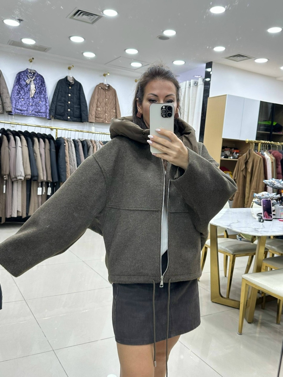 куртка женская,полупальто,полупальто из,куртка свободного кроя,теплая куртка