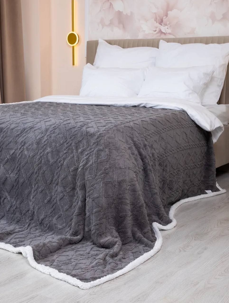 двусторонний плед,плед серый,плед и покрывало,плюшевое одеяло,плюшевые пледы