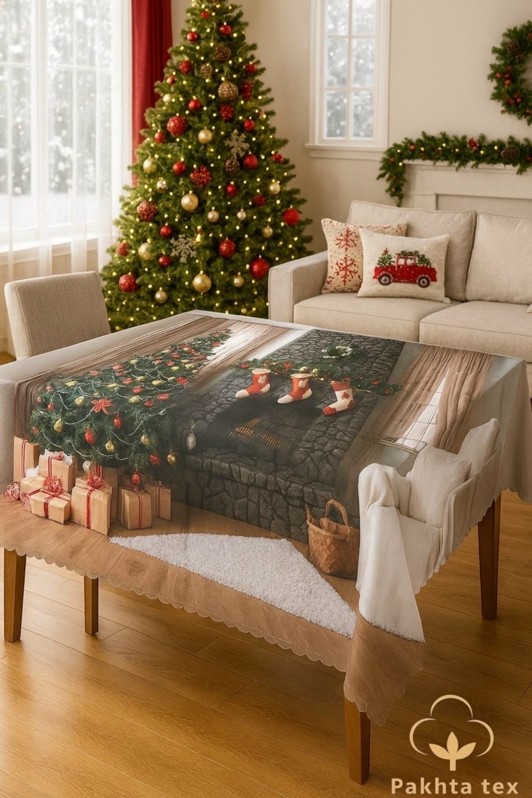 скатерть тамитекс новогодняя,новогодние скатерти,фотоскатерть новогодняя коллекция,новогодняя скатерть клеенка,скатерть новогодняя фотопечать