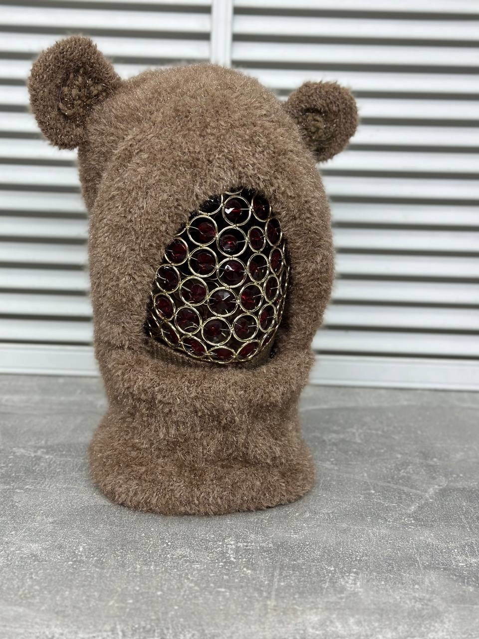 балаклава с ушками,балаклава с ушками мишки,плюшевая шапка,шапка балаклава с ушками,вязаная балаклава с ушками