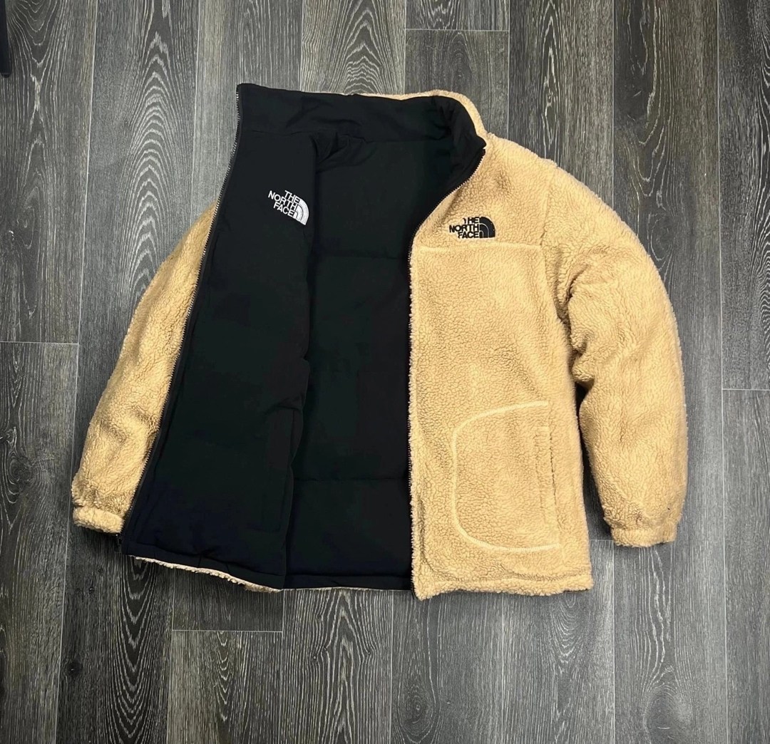 куртка двухсторонняя the north face,куртка двухсторонняя tnf,двухсторонняя куртка барашек north face,пуховик тнф двухсторонний,куртка the north face зимняя
