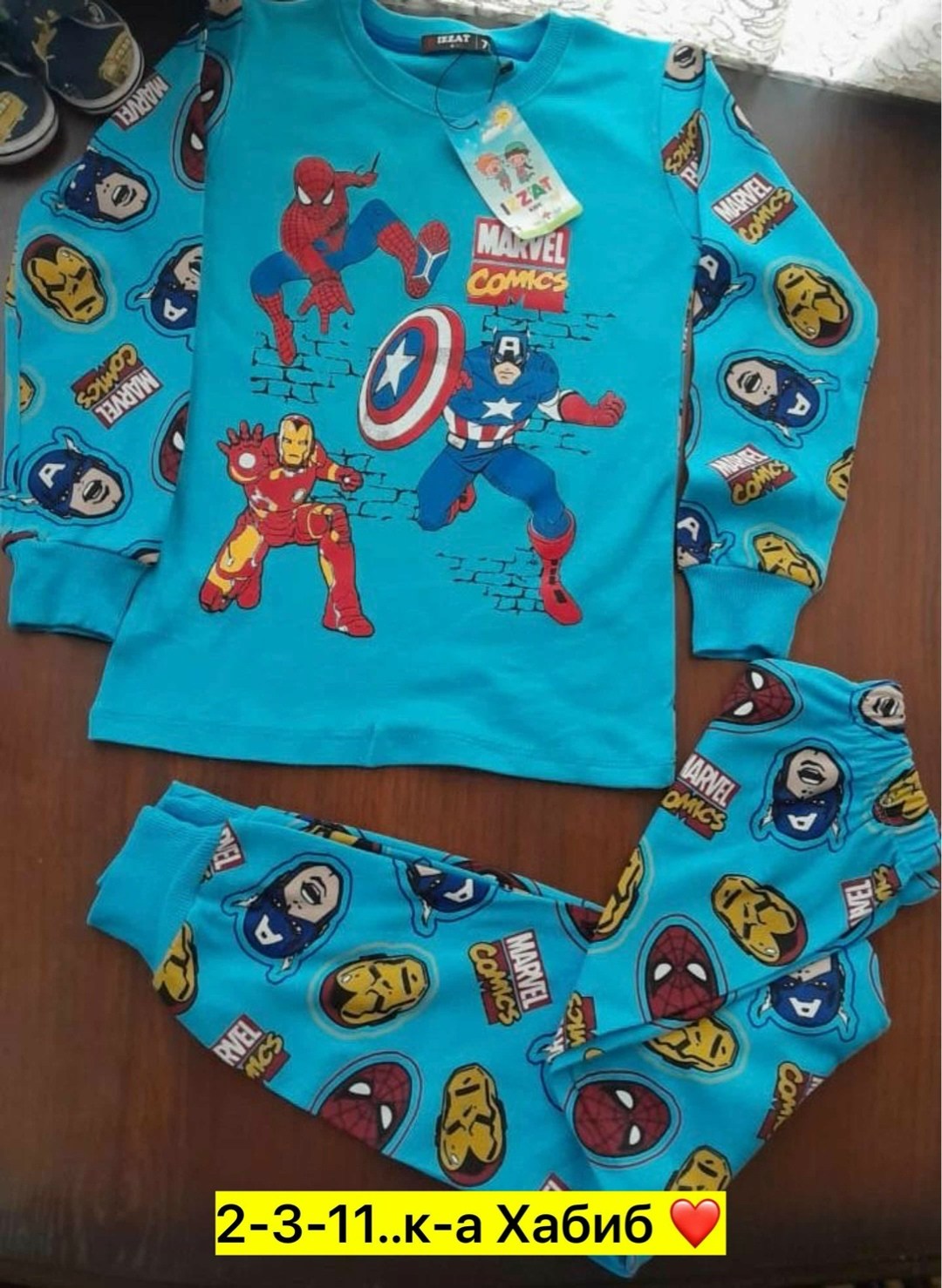 пижама для мальчика,пижама детская,пижама детская для мальчика,пижама детская марвел,пижама комплект