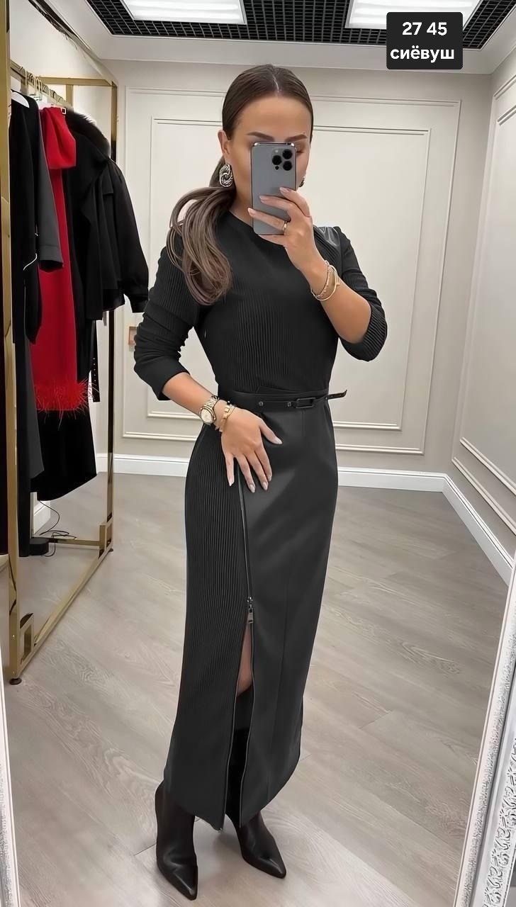 длинная кожаная юбка,платье стильное,юбка из экокожи,платье женская,платье из эко кожи