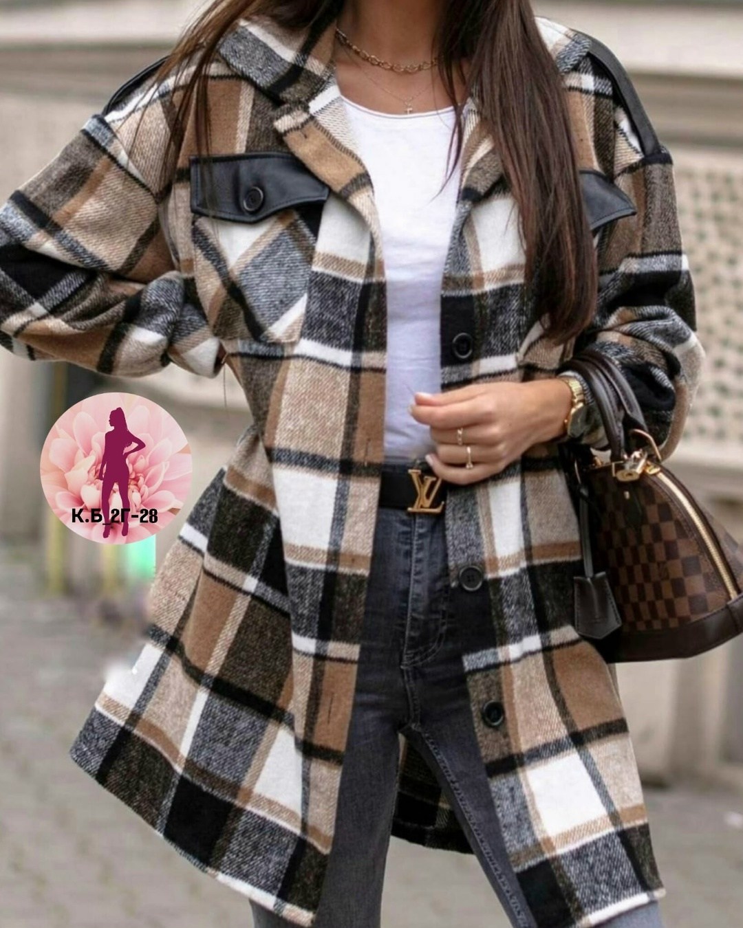 женская рубашка в клетку,пальто в клетку,женское шерстяное пальто в клетку,куртка в клетку,рубашка оверсайз теплая в клетку