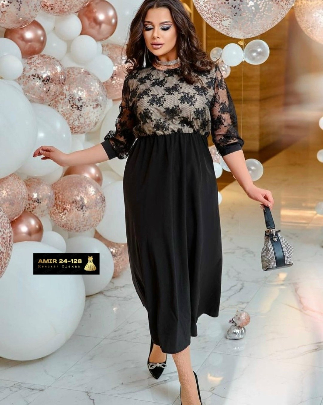 нарядное платье,платье для полных,платье большие размеры,платье лайт с гипюром,платье