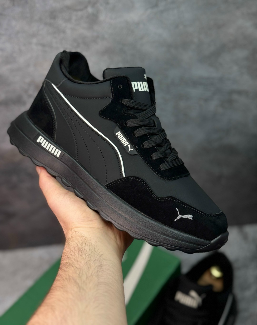 мужские кроссовки puma,зимние кроссовки puma,кроссовки puma,зимние кожаные кроссовки мужские пума,кроссовки мужские зимние с мехом puma