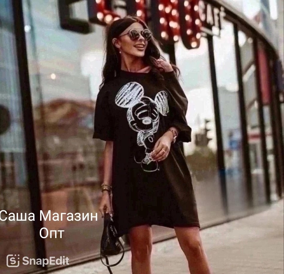 туника с микки маусом,туника женская модная,туника футболка оверсайз,платье туника,туника женская с