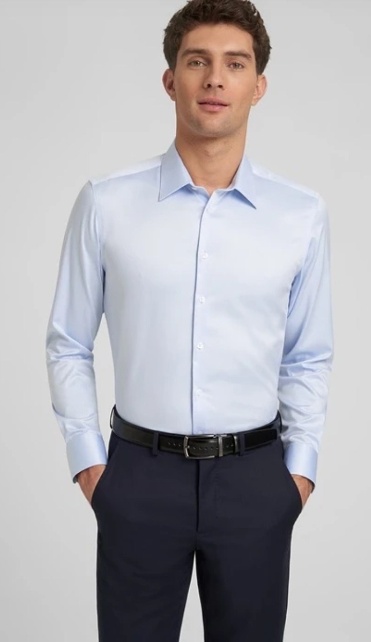 классическая рубашка,рубашка henderson super slim fit,голубая рубашка,модная мужская рубашка,рубашка