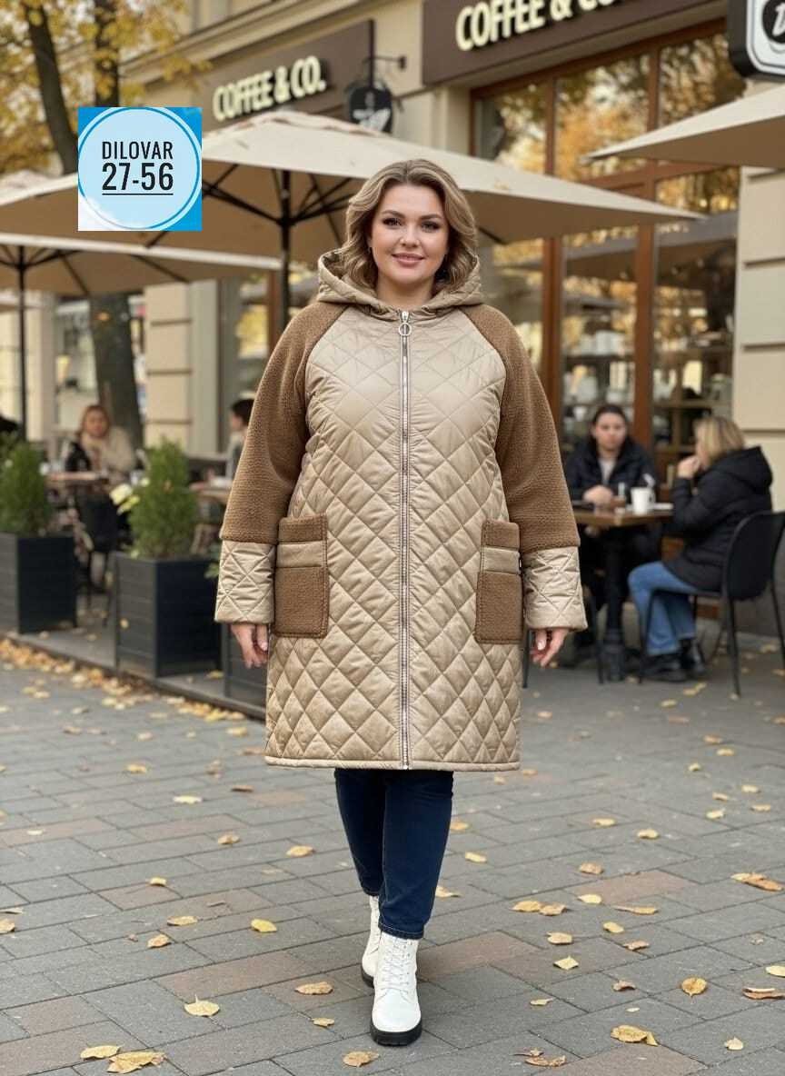 демисезонная куртка,куртка женская,женская куртка большого размера,куртка демисезонная женская больших размеров,комбинированное пальто