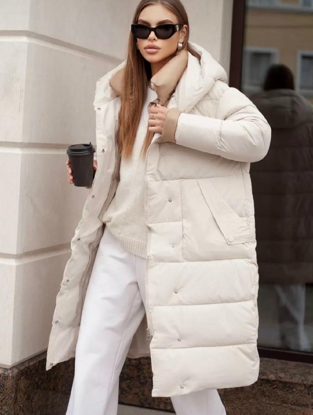 женский удлиненный пуховик,пуховик зимний женский,длинные пуховики,пуховик,пуховик женский зимний длинный с капюшон