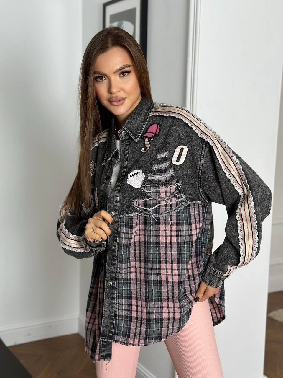 стильная рубашка,рубашка в клетку женская,куртка женская,рубашка женская