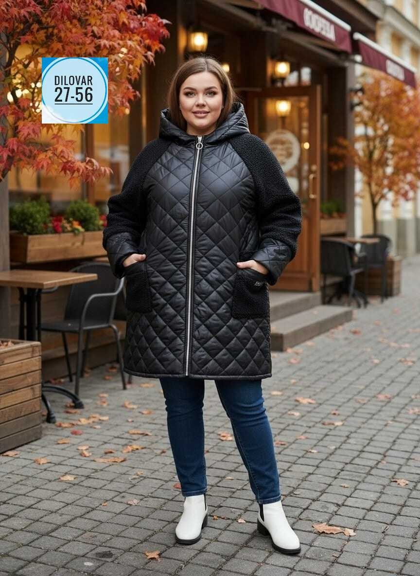 демисезонная куртка,куртка женская,женская куртка большого размера,куртка демисезонная женская больших размеров,комбинированное пальто
