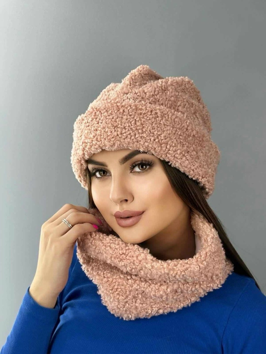 шапка со снудом зимняя комплект,шапка для женщин,шапка снуд,комплект шапка снуд,комплект шапки