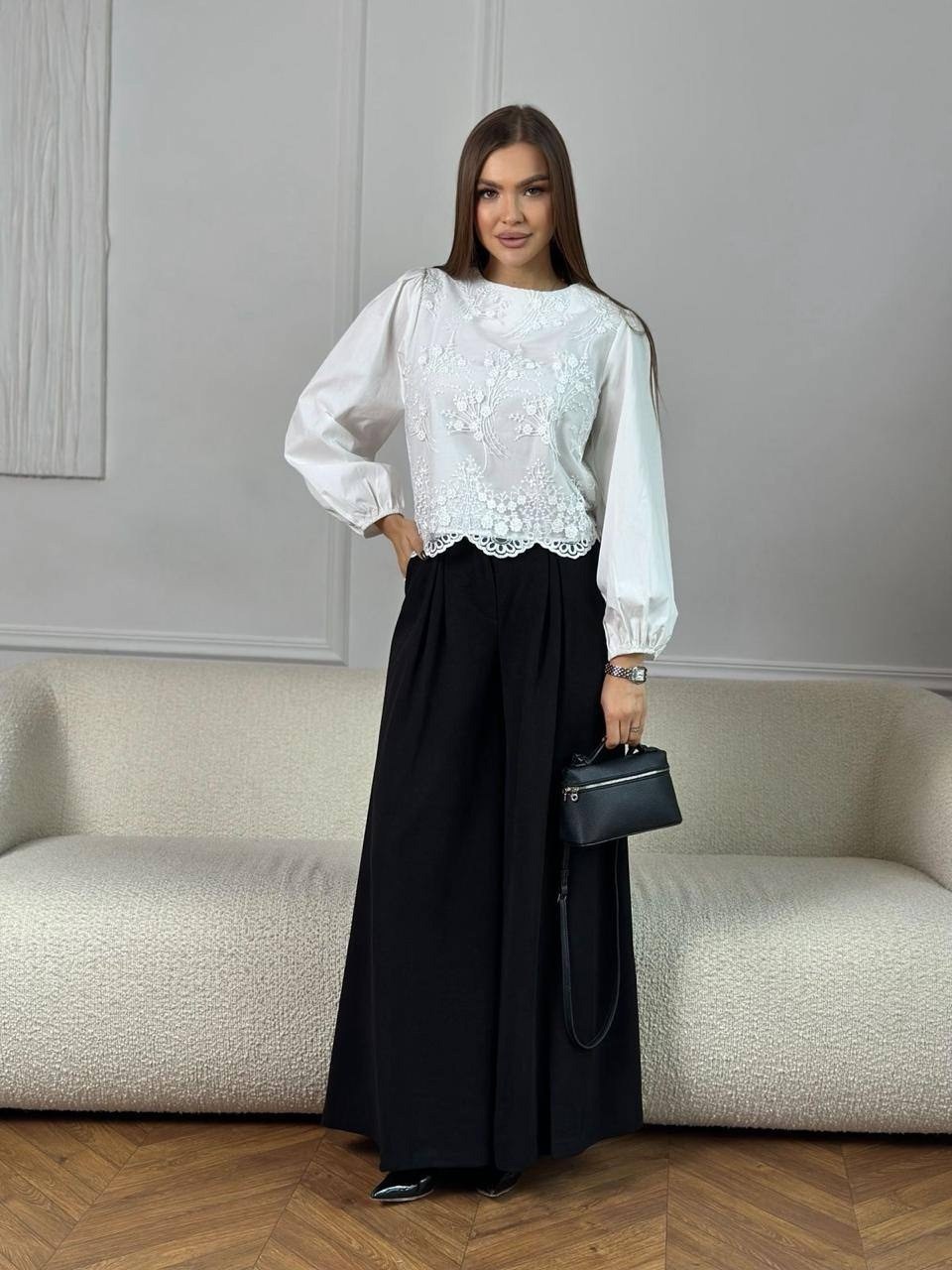 блузка женская,брюки классические,широкие брюки,модные блузы,женская блуза