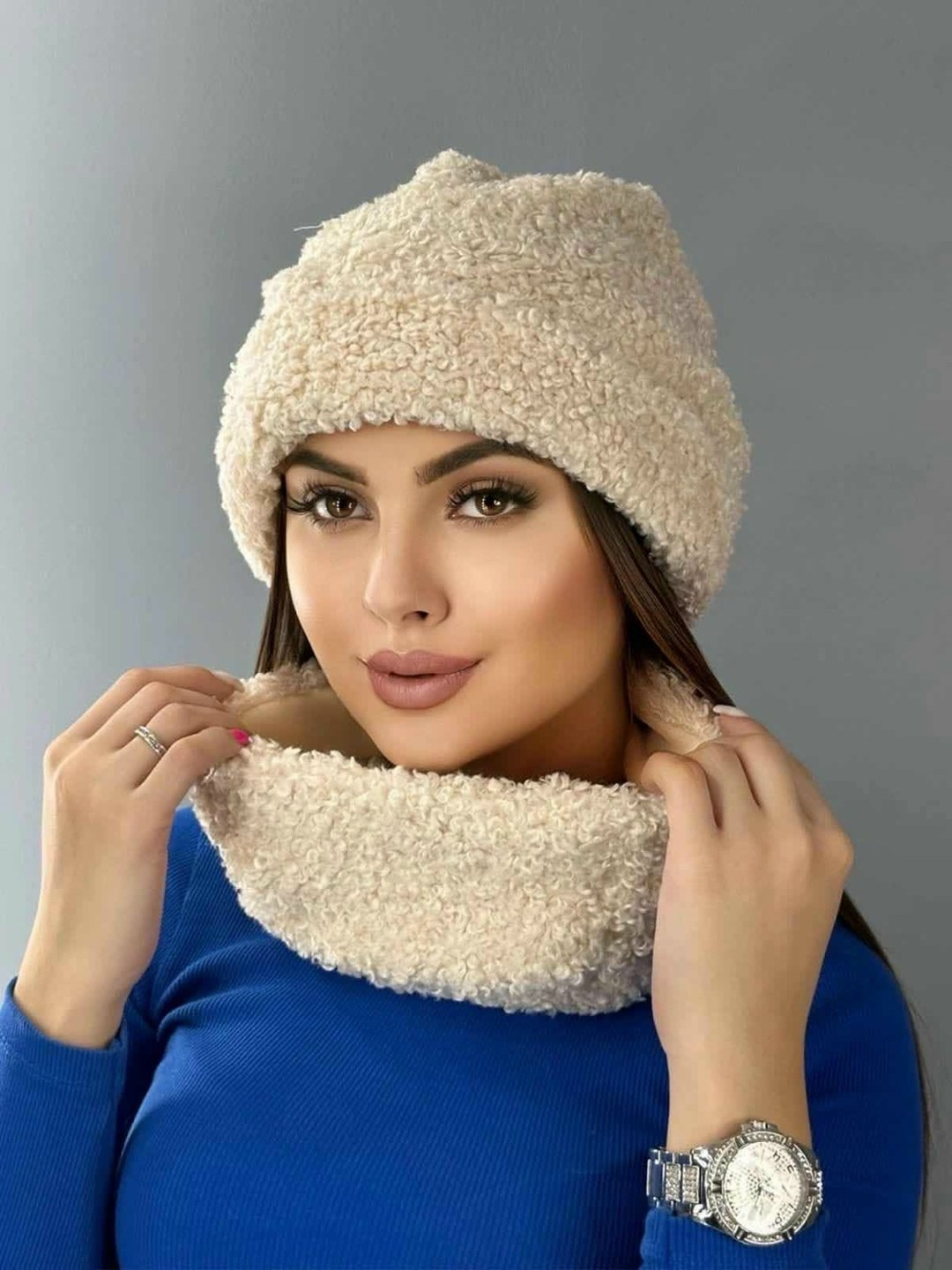 шапка со снудом зимняя комплект,шапка для женщин,шапка снуд,комплект шапка снуд,комплект шапки