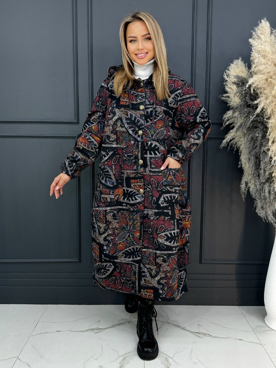 пальто стеганое женское с принтом,пуховик пальто,удлиненная куртка,пальто длинное стеганое,стеганое пальто женское