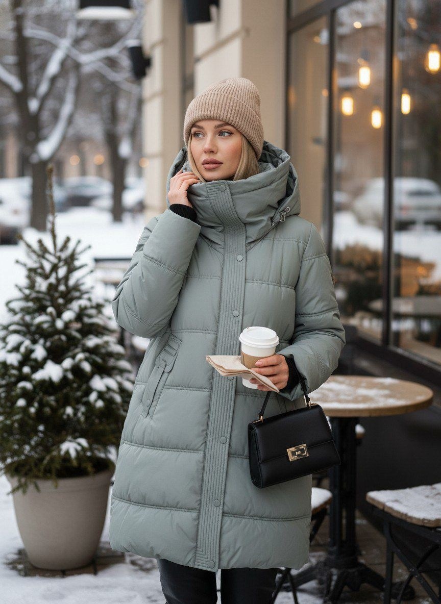 monomir пуховик женский,пуховик зимний длинный с капюшон,пуховик,женские пуховики,пальто зимнее