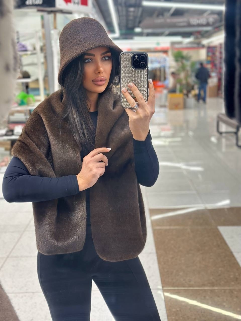 панама женская меховая,лана баранова,шарф женские,панама меховая,шапка и шарф женская