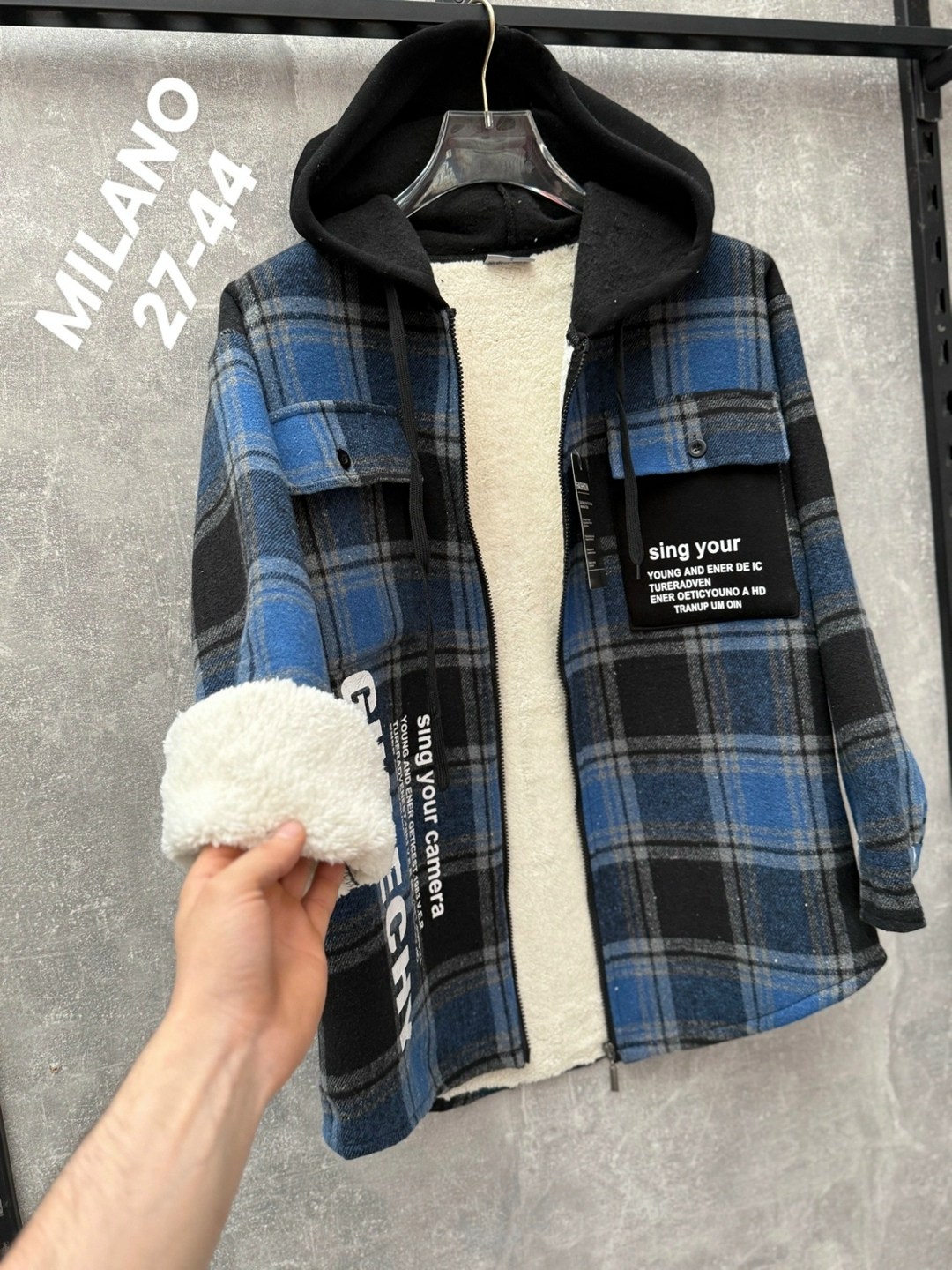 рубашка в клетку с капюшоном,рубашка с капюшоном,куртка рубашка,повседневная куртка,теплая рубашка