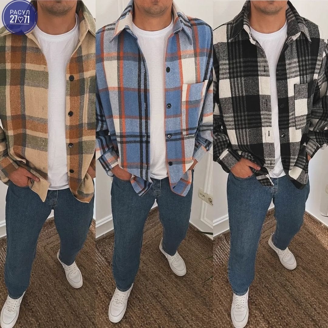 рубашка клетчатая мужская,рубашка теплая оверсайз в клетку,мужская рубашка в клетку,теплая рубашка в клетку,теплая рубашка