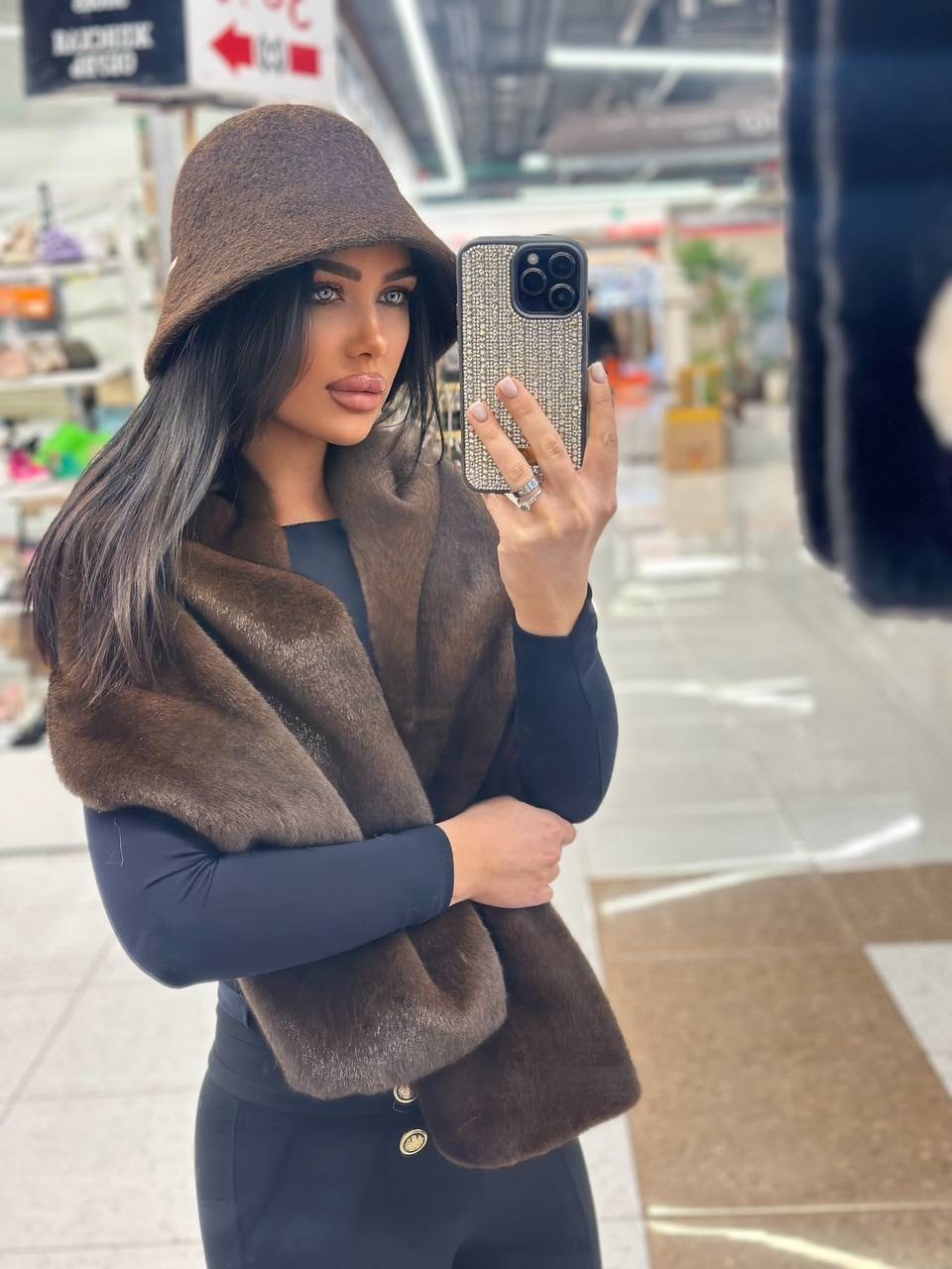 панама женская меховая,лана баранова,шарф женские,панама меховая,шапка и шарф женская