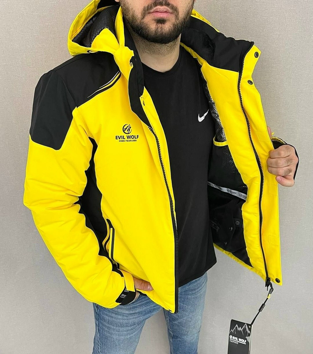 мужская зимняя куртка,мужские куртки ,куртка мужская,куртка мужская зимняя с капюшоном,горнолыжная куртка evil wolf