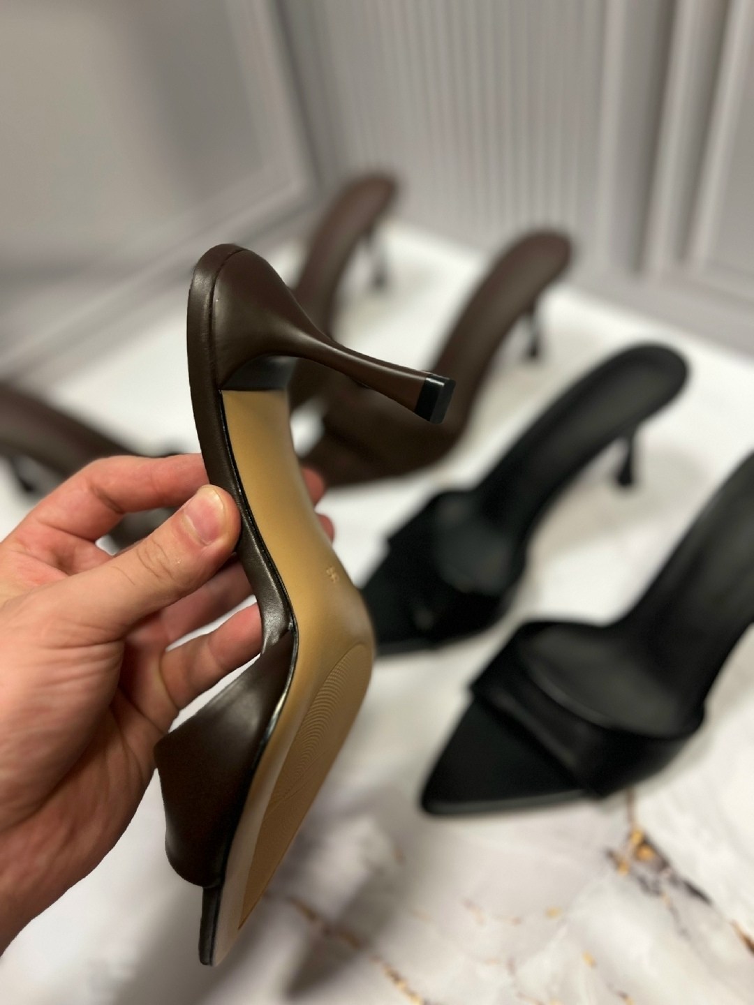 женские шлепанцы, женская,каблуки босоножки,модные туфли,мюли на каблуке