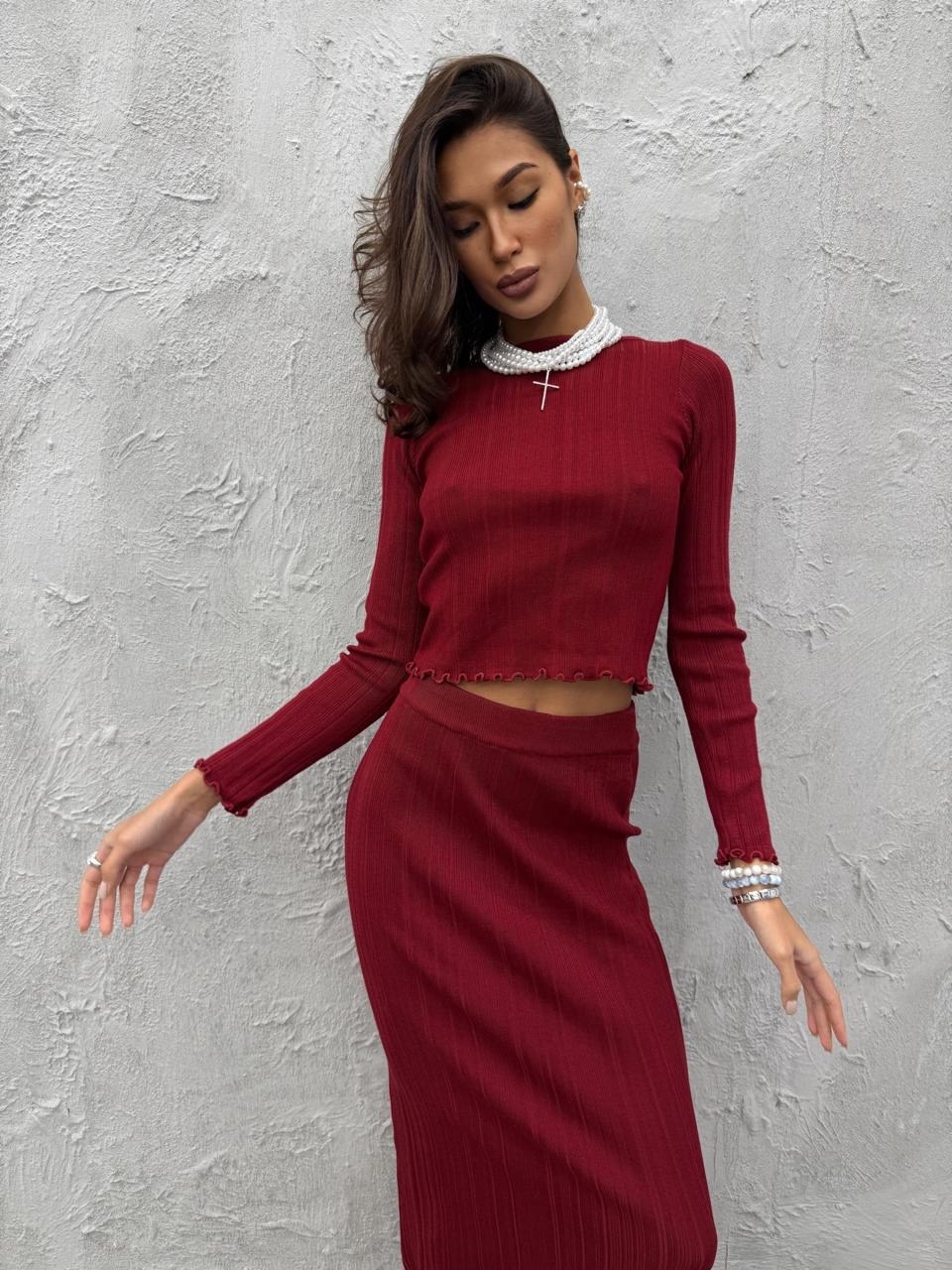 трикотажные костюмы с юбкой,трикотажные костюмы,вязаный костюм с юбкой,костюм с юбкой макси,юбка лапша длинная