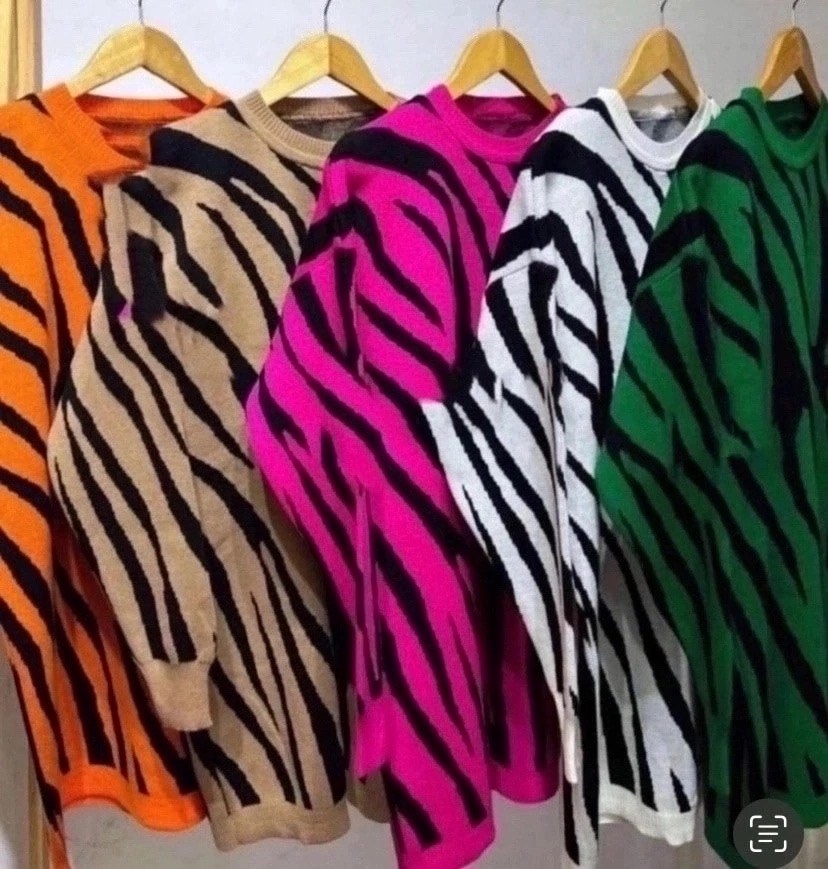 теплая туника,туника зебра,платье вязаное туника,платье туника вязаная теплая,платье вязаное туника оверсайз