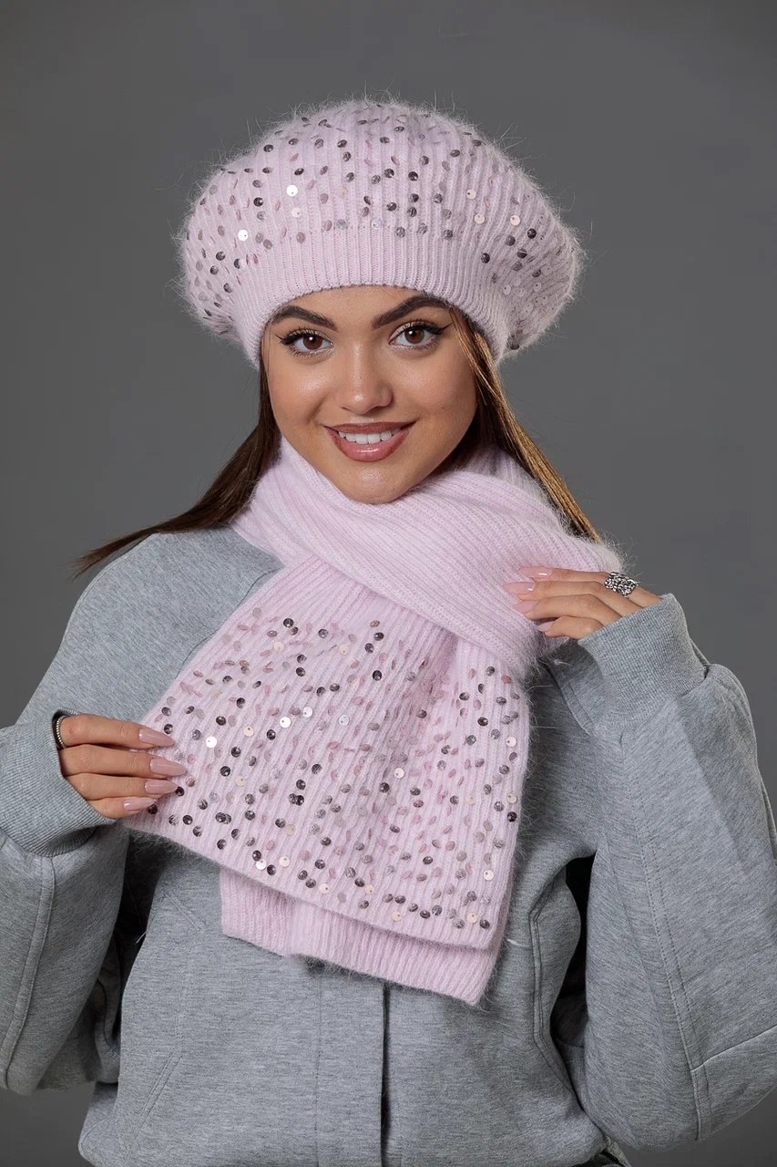 берет,модные береты,вязаные береты,женский берет,комплект шапки