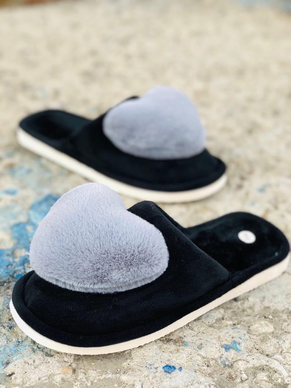 тапочки с сердечками,женские домашние тапочки,тапочки домашние,,тапочки теплые