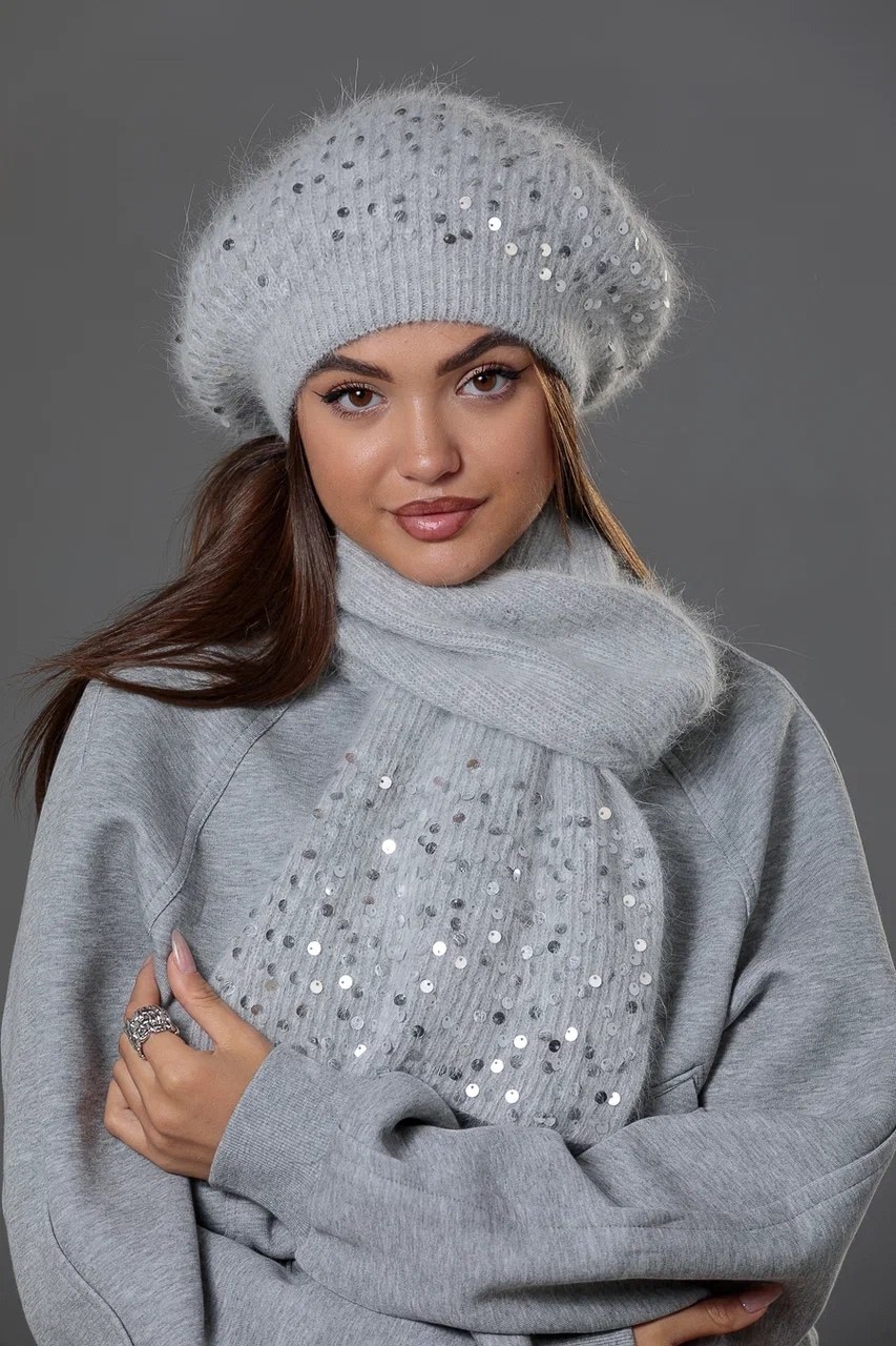 берет,модные береты,вязаные береты,женский берет,комплект шапки