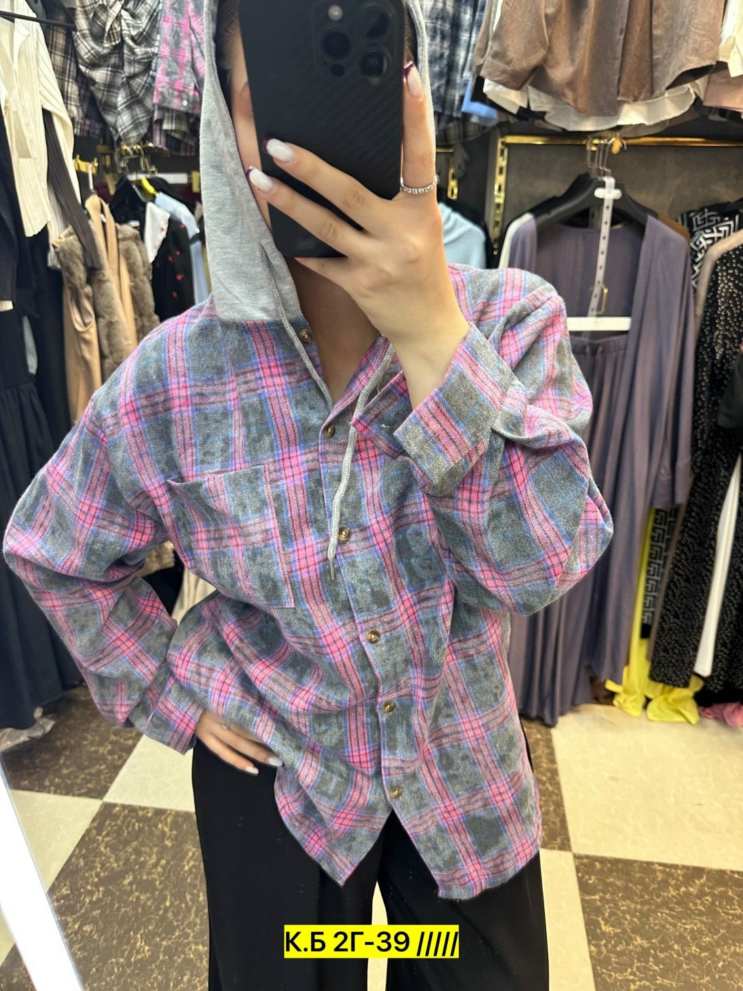 женская рубашка,рубашка с капюшоном,теплая рубашка оверсайз в клетку с капюшоном,рубашка теплая,рубашка