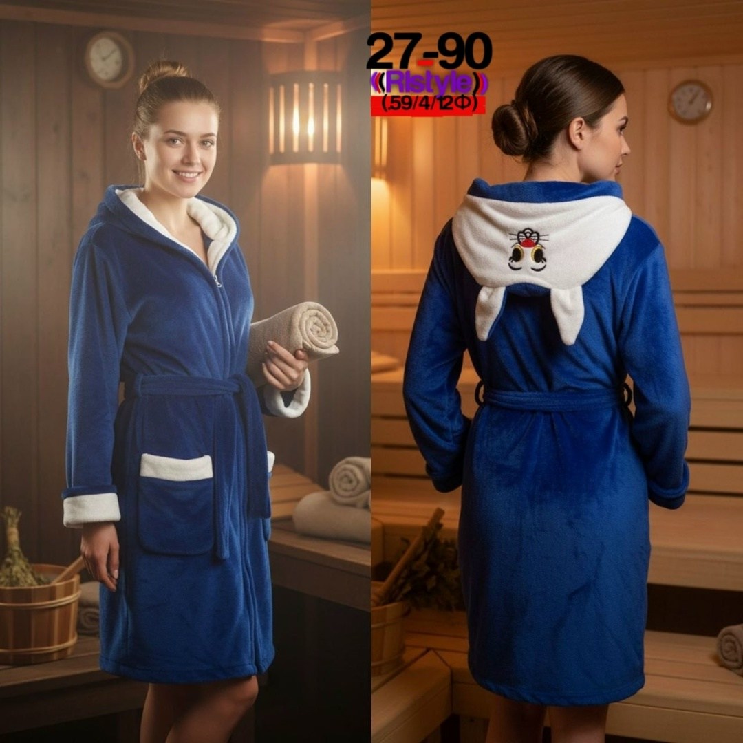 халат лиса,халат махровый,женские халаты,халат теплый,халат детский