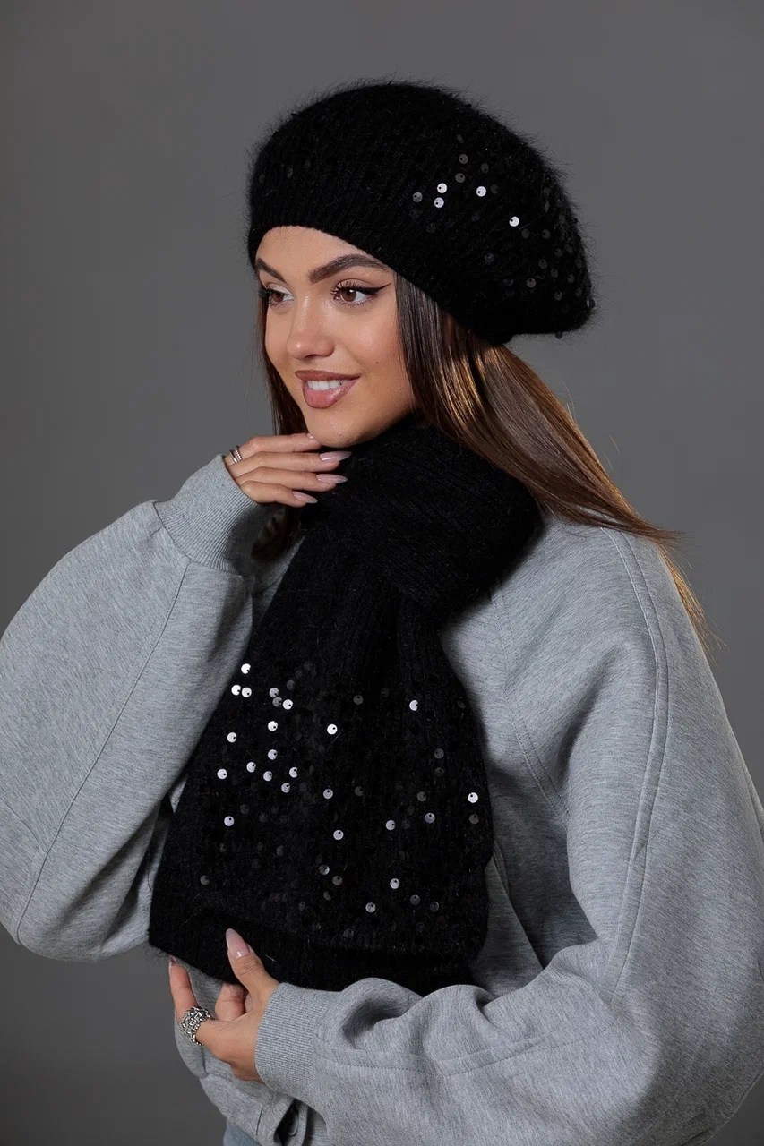 берет,модные береты,вязаные береты,женский берет,комплект шапки