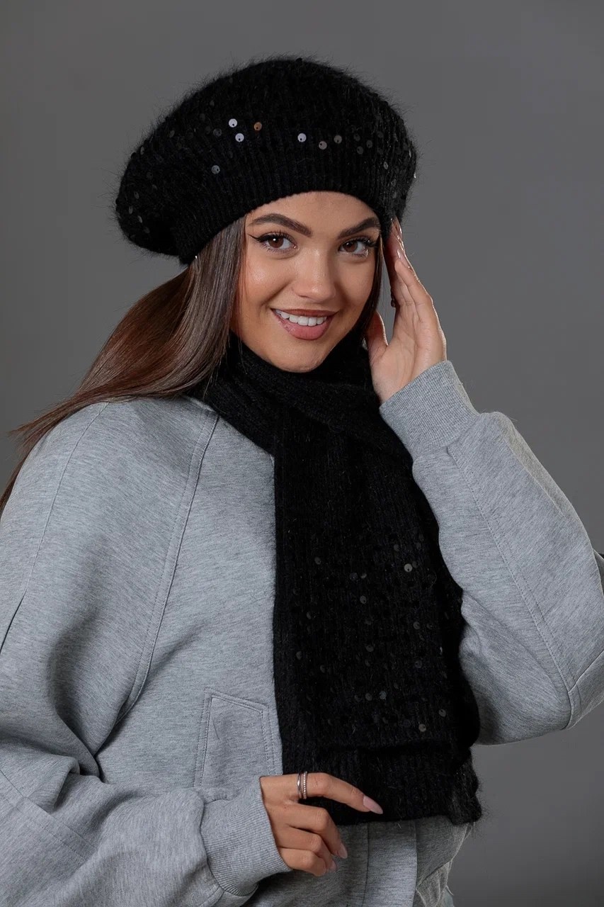 берет,модные береты,вязаные береты,женский берет,комплект шапки