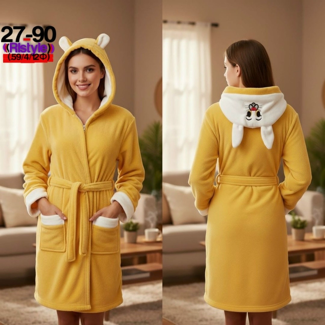 халат лиса,халат махровый,женские халаты,халат теплый,халат детский