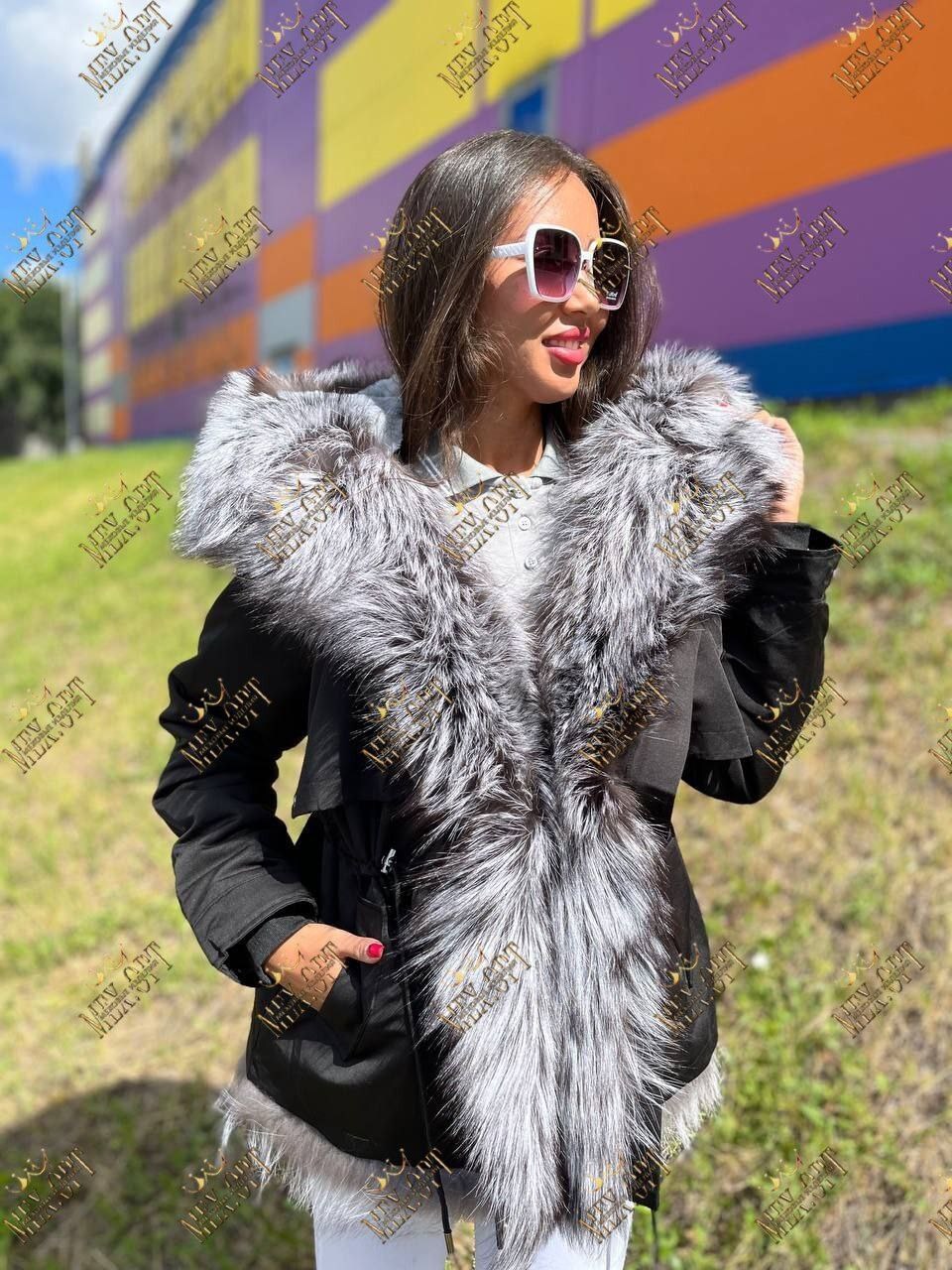 парка с натуральным мехом чернобурки,парка с мехом чернобурки "скарлетт" черная,парка с мехом чернобурки,парки с чернобуркой женские,парка с натуральным мехом