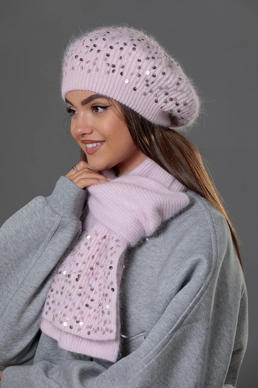 берет,модные береты,вязаные береты,женский берет,комплект шапки