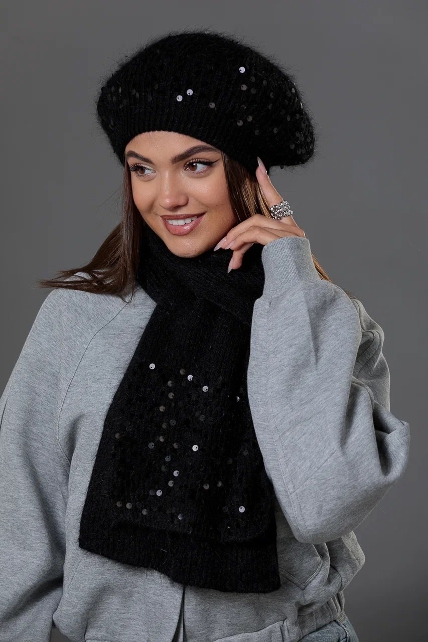 берет,модные береты,вязаные береты,женский берет,комплект шапки